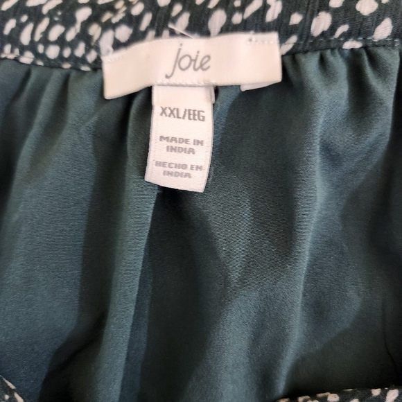 Joie Dress Artic Animal Spot Lined Hunter Green, sz XXL Plus Size - Picture 8 of 11